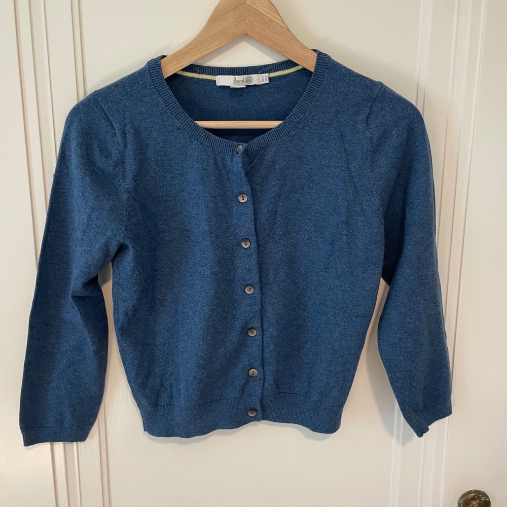 Boden Cropped Button Front Cardigan Sweater Size 6